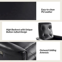 Fauteuil inclinable électrique pivotant en similicuir moderne Valentin avec ports USB par HULALA HOME