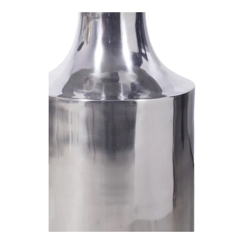 Table d'appoint Macari Art Déco en aluminium poli – 36,8 cm (L) x 36,8 cm (P) x 53,3 cm (H)