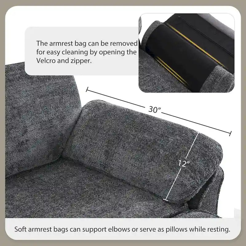 Ensemble canapé-lit sectionnel modulable convertible à combinaison libre 4 places rembourré, assise profonde, ottoman, gris