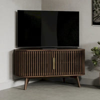 Meuble TV d'angle en bois Studio London Sierra avec accents Mid-Century