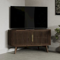 Meuble TV d'angle en bois Studio London Sierra avec accents Mid-Century