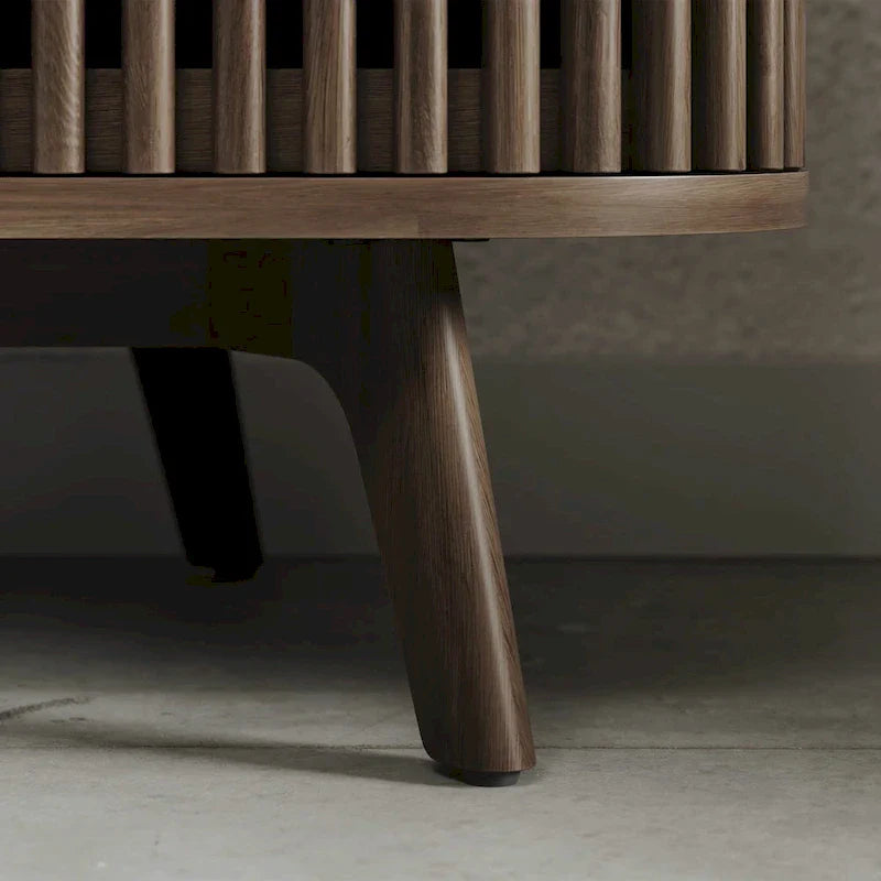 Meuble TV d'angle en bois Sierra Studio London avec accents du milieu du siècle