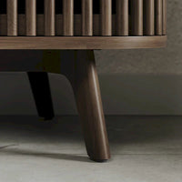 Meuble TV d'angle en bois Studio London Sierra avec accents Mid-Century