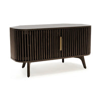 Meuble TV d'angle en bois Studio London Sierra avec accents Mid-Century