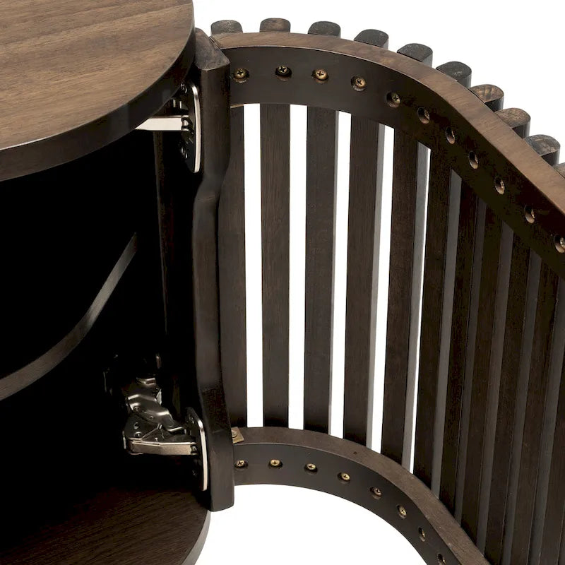 Meuble TV d'angle en bois Studio London Sierra avec accents Mid-Century