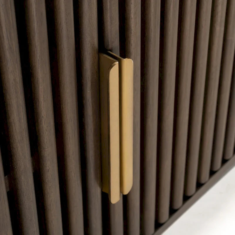 Meuble TV d'angle en bois Studio London Sierra avec accents Mid-Century