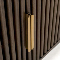 Meuble TV d'angle en bois Studio London Sierra avec accents Mid-Century