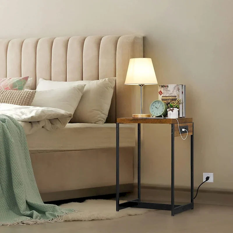 Tables de chevet (lot de 2) avec station de charge