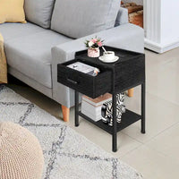 Table de chevet avec station de charge et ports USB