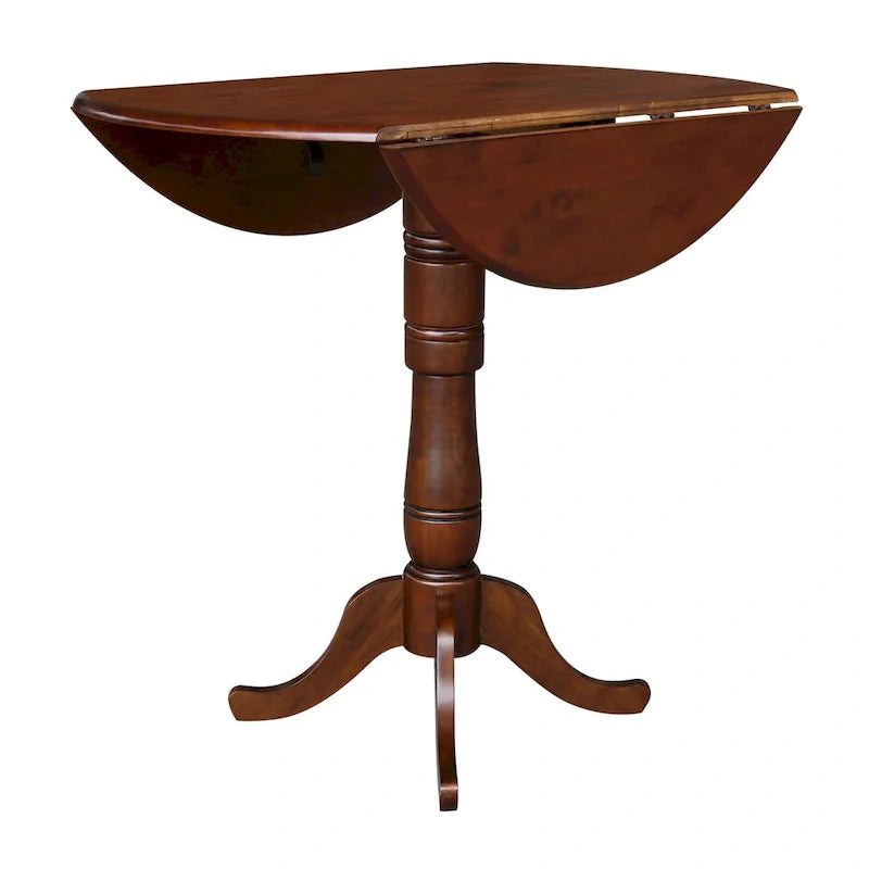 Table de bar ronde 42 po et deux tabourets - Espresso