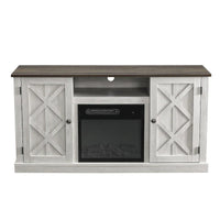 Meuble TV console de 54 po pour téléviseurs jusqu'à 60 po avec cheminée électrique - 54 po de largeur