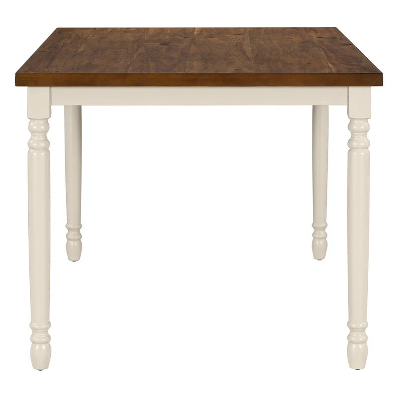 Ensemble de salle à manger classique 6 pièces, table en bois et 4 chaises avec banc