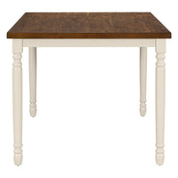 Ensemble de salle à manger classique 6 pièces, table en bois et 4 chaises avec banc