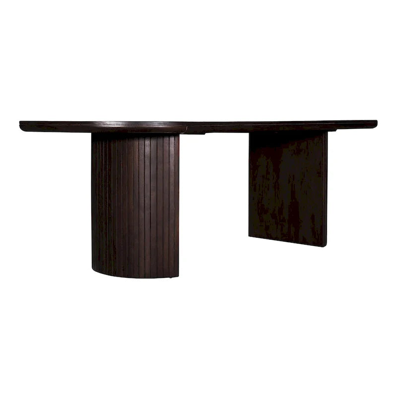 Table à manger ovale à double piédestal Geneva 94 pouces en bois