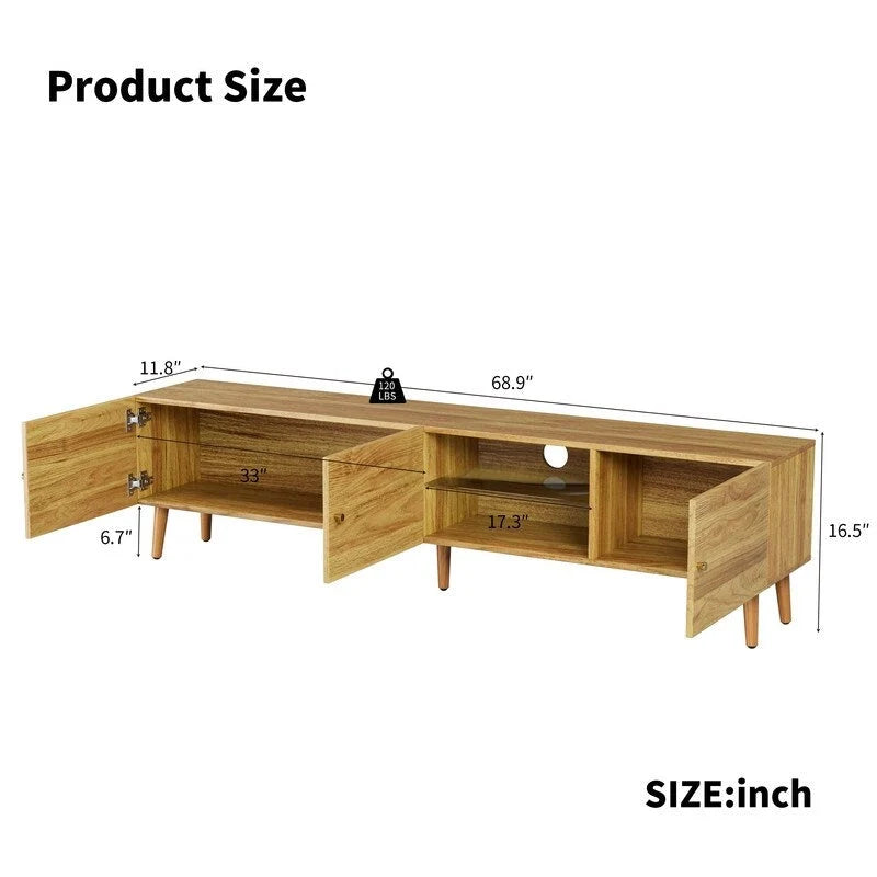 Meuble TV moderne 68.9L pour TV jusqu'à 70 pouces - 65 pouces
