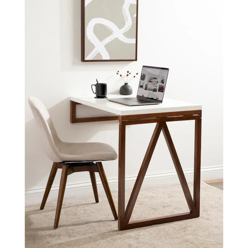 Table murale en bois Kate and Laurel Kaya - 24x33x31