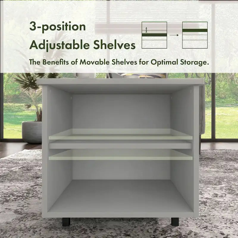 Table basse à plateau relevable moderne DH BASIC de 37 pouces avec éclairage LED 16 couleurs et étagère réglable