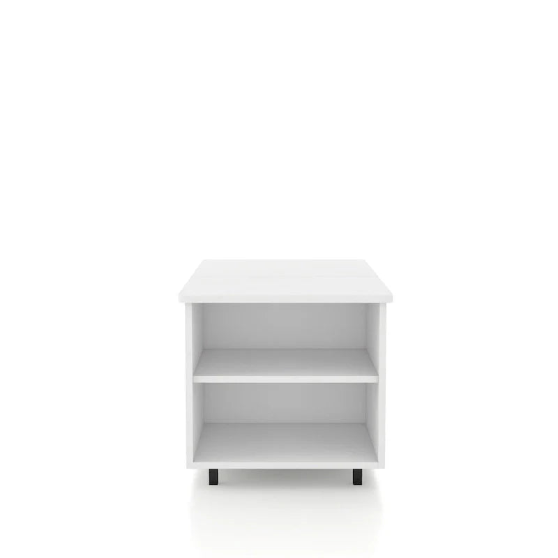 Table basse à plateau relevable moderne DH BASIC de 37 pouces avec éclairage LED 16 couleurs et étagère réglable