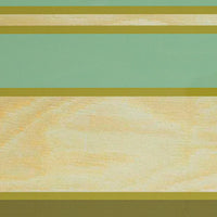 Table basse ovale planche de surf rayée, multicolore