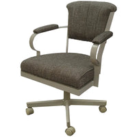 Chaise à roulettes pivotante Miami en métal sur piètement lecture - Assise haute de 18 po