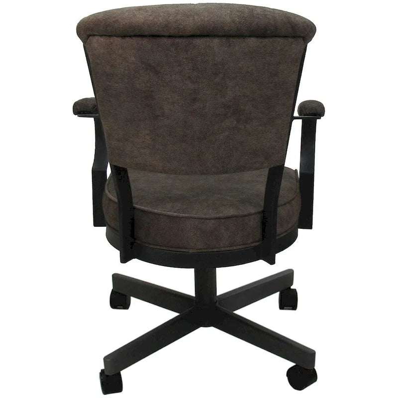 Chaise à roulettes pivotante Miami en métal sur piètement lecture - Assise haute de 18 po