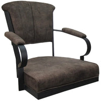 Chaise à roulettes pivotante Miami en métal sur piètement lecture - Assise haute de 18 po