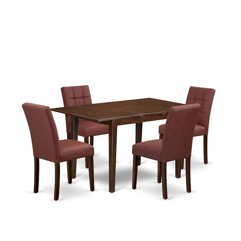 Ensemble de salle à manger East West Furniture comprenant une table à manger rectangulaire et des chaises, acajou (options de pièces)