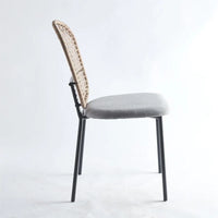 Chaise de salle à manger d'appoint moderne en métal (lot de 4)