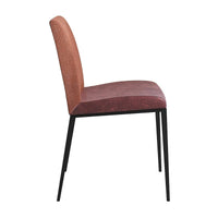 Ensemble de deux chaises en acier inoxydable brun et rouille