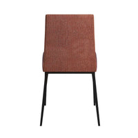 Ensemble de deux chaises en acier inoxydable brun et rouille