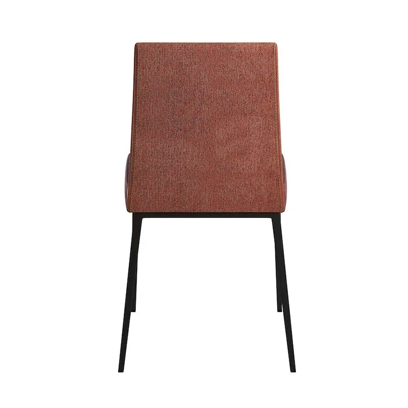 Ensemble de deux chaises en acier inoxydable brun et rouille