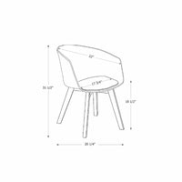Lot de 2 chaises de salle à manger Flam avec pieds en bois de hêtre
