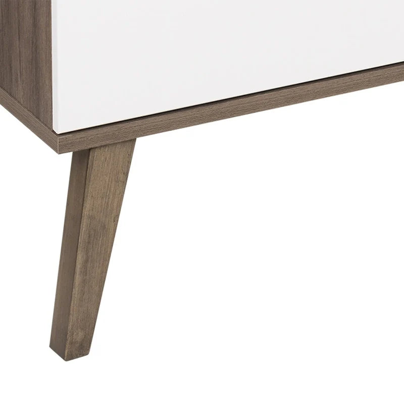 Buffet mid-century moderne Prepac Milo à 4 portes - 64 L x 32 H x 16 P