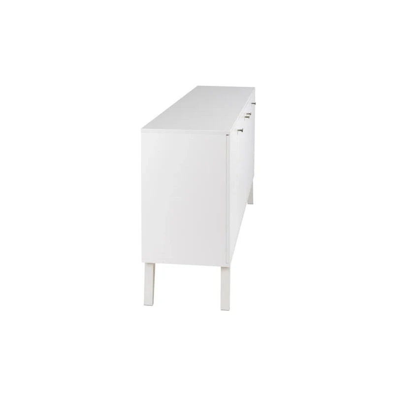 Buffet mid-century moderne Prepac Milo à 4 portes - 64 L x 32 H x 16 P