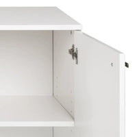 Buffet mid-century moderne Prepac Milo à 4 portes - 64 L x 32 H x 16 P