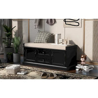 Banc de rangement avec 2 tiroirs et 2 placards