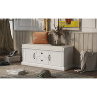 Banc de rangement avec 2 tiroirs et 2 placards