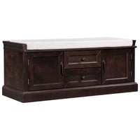 Banc de rangement avec 2 tiroirs et 2 placards