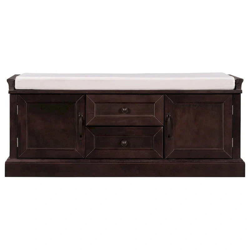 Banc de rangement avec 2 tiroirs et 2 placards