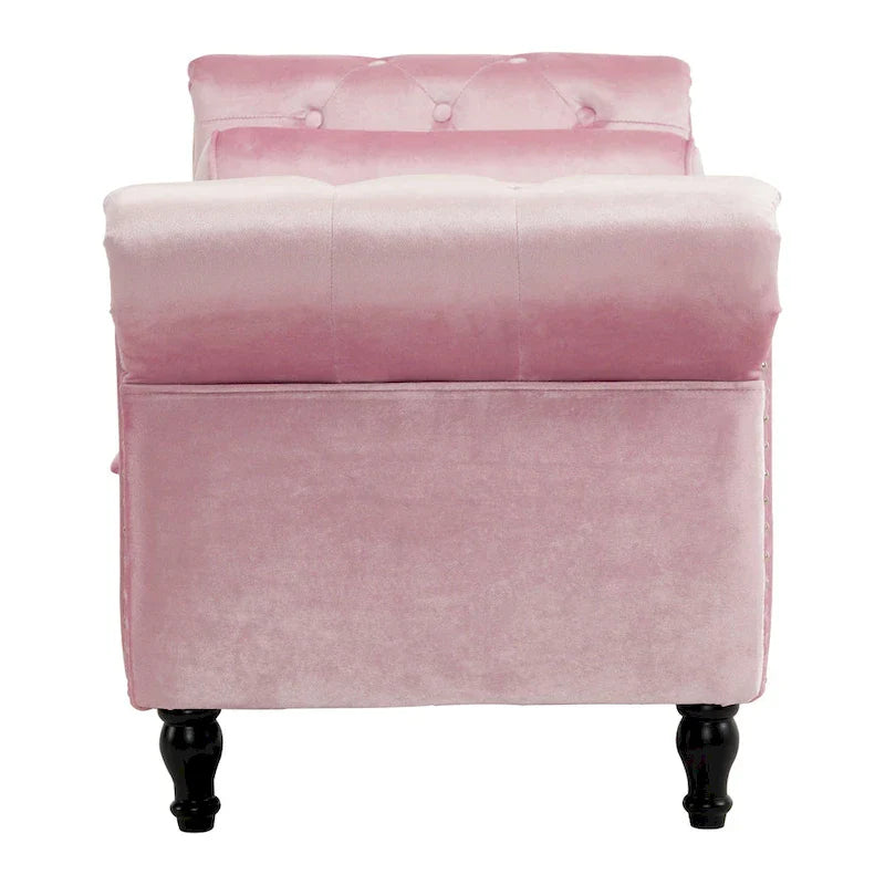Banc coffre de rangement multifonctionnel traditionnel en velours Xanthia avec oreiller par Christopher Knight Home