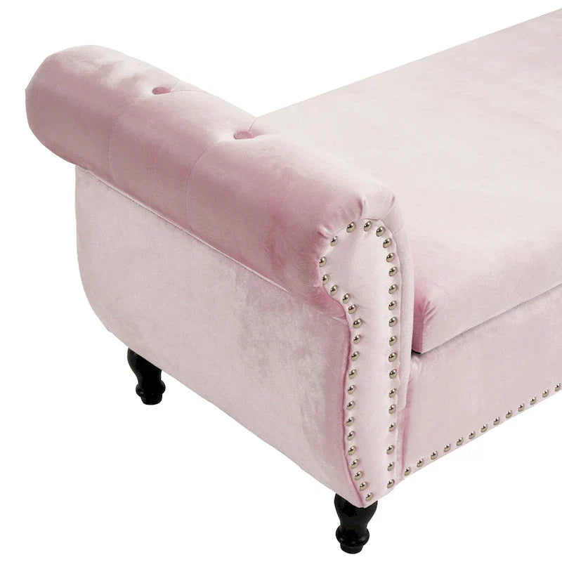 Banc coffre de rangement multifonctionnel traditionnel en velours Xanthia avec oreiller par Christopher Knight Home
