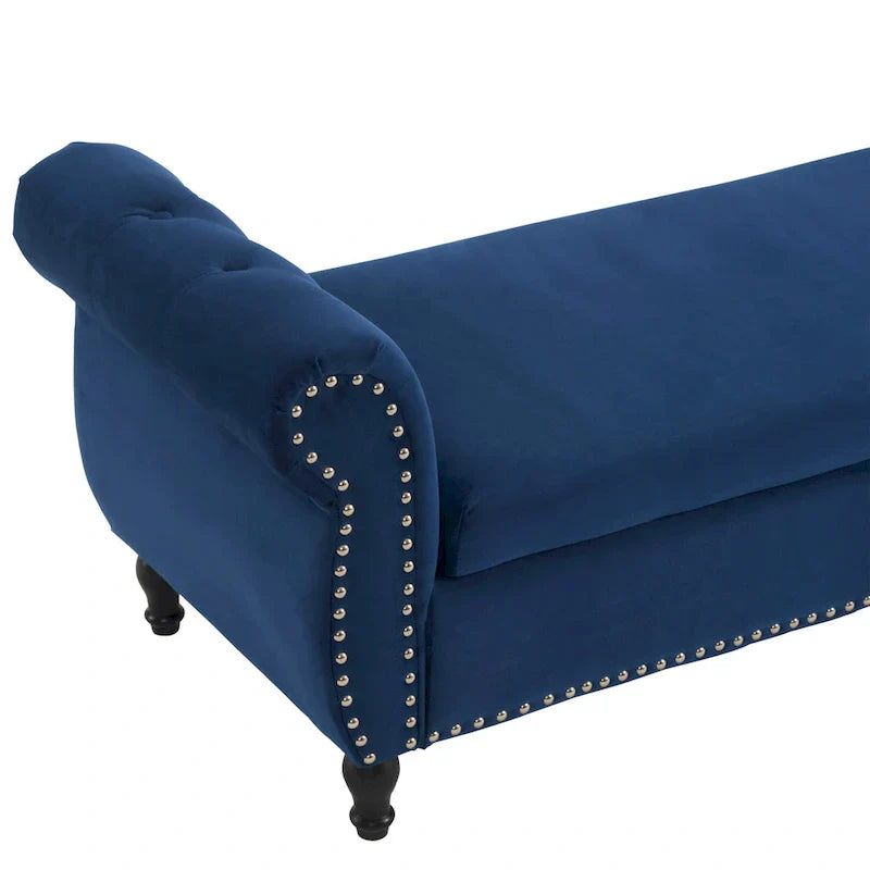 Banc coffre de rangement multifonctionnel traditionnel en velours Xanthia avec oreiller par Christopher Knight Home