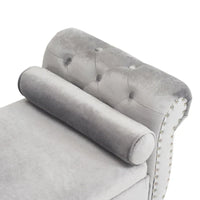 Banc coffre de rangement multifonctionnel traditionnel en velours Xanthia avec oreiller par Christopher Knight Home