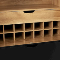 Meuble de buffet avec porte-bouteilles et porte-verres pour couloirs et salons