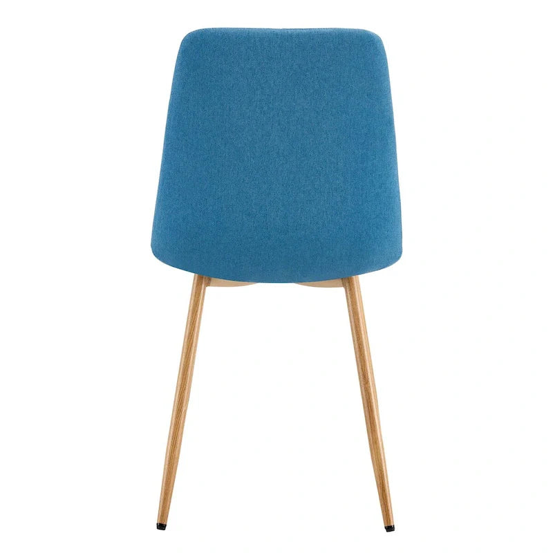 Chaise d'appoint rembourrée en lin à pieds métalliques (lot de 4)