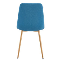 Chaise d'appoint rembourrée en lin à pieds métalliques (lot de 4)