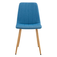 Chaise d'appoint rembourrée en lin à pieds métalliques (lot de 4)