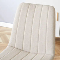 Chaise d'appoint rembourrée en lin à pieds métalliques (lot de 4)