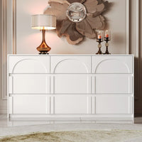 Meuble de rangement blanc polyvalent - Parfait pour chambre, cuisine et salon