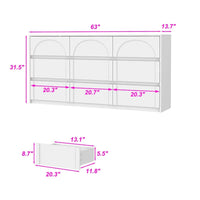Meuble de rangement blanc polyvalent - Parfait pour chambre, cuisine et salon